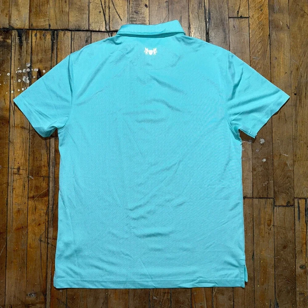 Hickey Freeman Polo Shirt‎ Men's Small Turquoise Short Sleeve Golf Performance